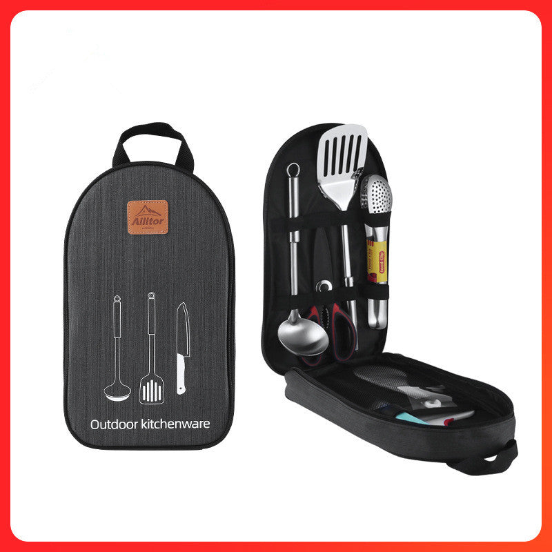 Outdoor Picnic Storage Bag With BBQ Cooking Set