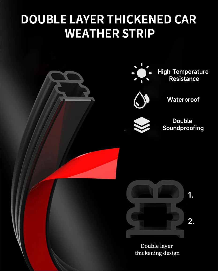 Thick Automotive Door Seal Strip For Noise Reduction