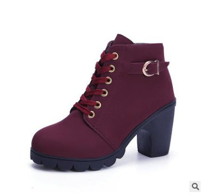 Leather Lace-Up Martin Boots